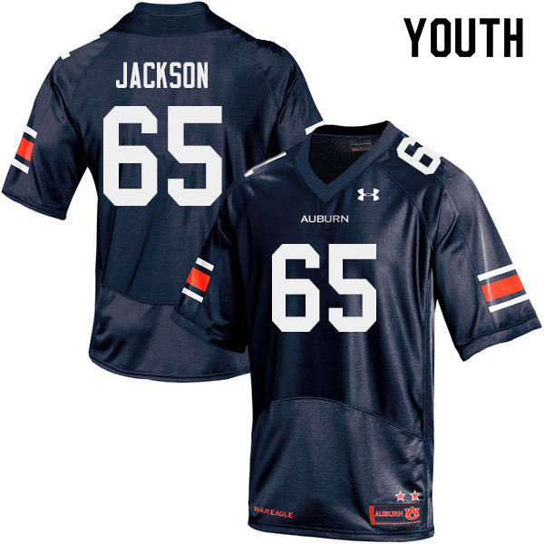 Youth #65 Alec Jackson Auburn Tigers College Football Jerseys Sale-Navy - Click Image to Close
